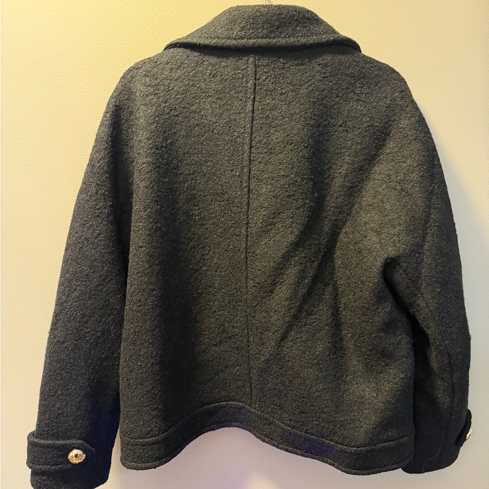 Kate Spade Wool Cropped Peacoat, NWT, L - Picture 6 of 6